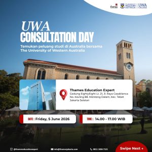 UWA UQ Open House Jakarta free consultation event Thames Education Expert