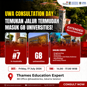 UWA UQ Open House Jakarta free consultation event Thames Education Expert